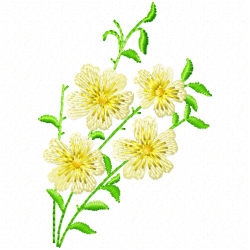 Flowers And Tree Embroidery Design 7